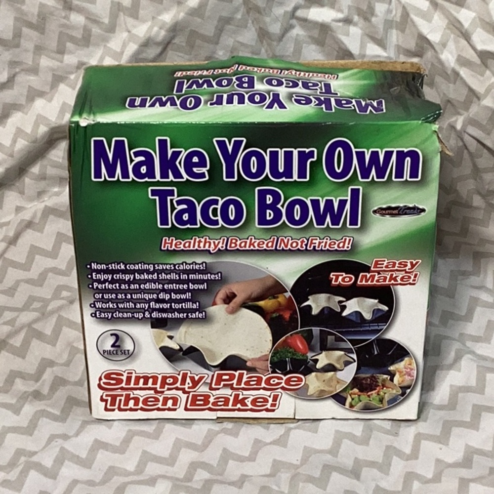 Set of 2 Make Your Own Taco Bowl - New Open Box